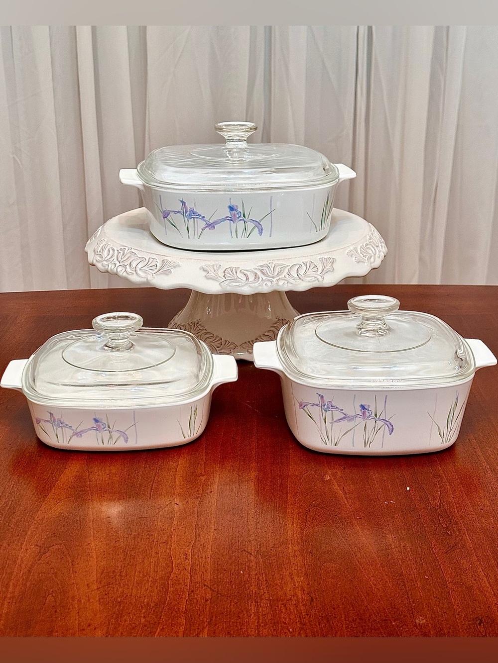 Vintage Corningware Shadow Iris 7-Piece Casserole Set, 2L • 1.5L • 1L - Picture 8 of 15
